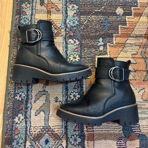 BLONDO Dagger Waterproof Boot Leather Black Buckle SZ 6